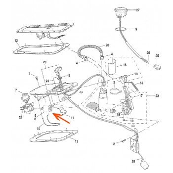 KIT DE FILTRE À CARBURANT OEM 61001-01 POUR HARLEY DAVIDSON TWIN CAM '01-'05
