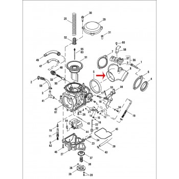 COLLECTEUR D'ADMISSION OEM à carburateur POUR HARLEY DAVIDSON XL SPORTSTER '04-'15
