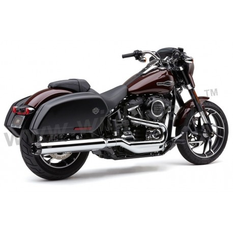 SCARICO MARMITTA COBRA NH DUAL CUT SLIP-ON 4 "CROMATO HARLEY DAVIDSON FLSB SPORT GLIDE 2018-25