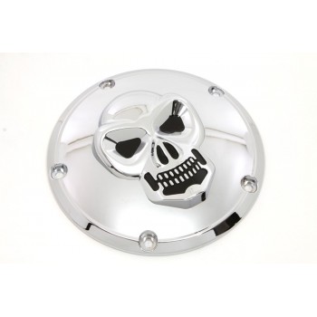 COPERCHIO FRIZIONE Skull Derby Cover  CROMATO SKULL TESCHIO HARLEY DAVIDSON BIG TWIN/TWIN CAM '99 -'17