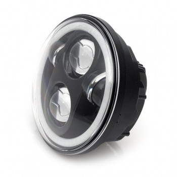 SCHEINWERFERKÖRPER LED FRONT EU GENEMIGHT SUPERLIGHT HALO RING HARLEY DAVIDSON FXST/FLST SOFTAIL '07-'17