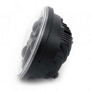LED FRONT HEADLIGHT BODY EU APPROVED 5.75 SUPERLIGHT HALO RING FOR HARLEY DAVIDSON FXST/FLST SOFTAIL '07-'17