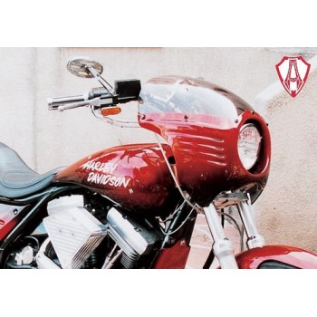 PARE-BRISE CARENAGE ARLEN ARLEN NESS® ORIGINAL LOUVERED POUR MOTO CUSTOM ET HARLEY DAVIDSON