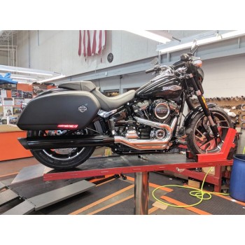 SCARICO MARMITTA TAB PERFORMANCE SLIP-ON 4" SLASH CUT NERO PER HARLEY DAVIDSON FLSB SPORT GLIDE '18-'19