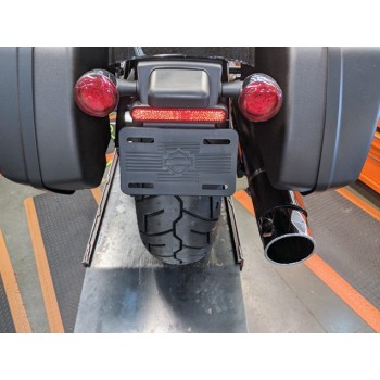 EXHAUST MUFFLER TAB PERFORMANCE SLIP-ON 4" SLASH CUT BLACK FOR HARLEY DAVIDSON FLSB SPORT GLIDE '18-'19