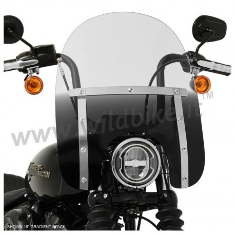 PARE-BRISE MEMPHIS SLIM 15" NOIR GRADIENT POUR HARLEY DAVIDSON SOFTAIL FXBB STREET BOB M-EIGHT '18-'19