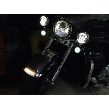 FRIESE LED VORDERSEITE FENDER TIPP LICHT GERAUCHT HARLEY DAVIDSON FLHTK/FLHTC TOURING '14-'18
