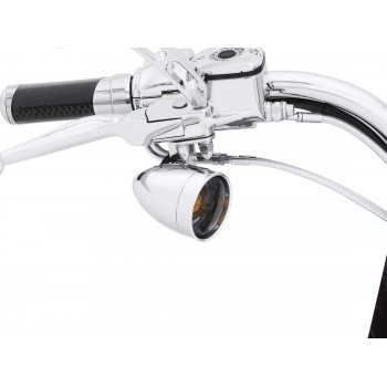 LENTI GRIGIO-FUME' CON ANELLO CROMATO PER FRECCE DEUCE HARLEY DAVIDSON