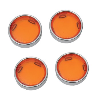 LENTI ARANCIONI CON ANELLO CROMATO PER FRECCE DEUCE HARLEY DAVIDSON