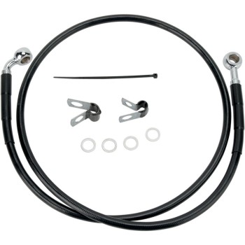 CABLE STANDARD BLACK STAINLESS STEEL LINE KITS FRONT BRAKE OEM 45496-04 HARLEY DAVIDSON XL SPORTSTER IRON '04-'13