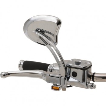 MINI CHROME TURN SIGNALS DRAG LED SMOKED EU APPROVED FOR HANDLEBAR HARLEY DAVIDSON XL SPORTSTER '96-'03