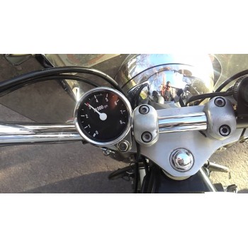 CONTAGIRI ELETTRONICO MINI QUADRANTE NERO 60 MM ACCIAIO CUSTOM PER YAMAHA XVS 650/1100 DRAGSTAR