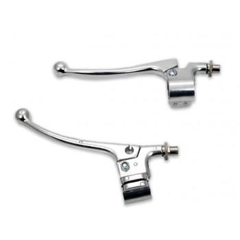 COMANDI LEVE IN KIT VINTAGE FRENO E FRIZIONE PER MANUBRIO 22MM. MOTO