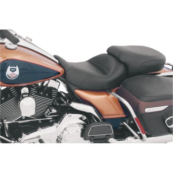 SELLE EN CUIR MUSTANG LISSE SOLO CONDUCTEUR POUR HARLEY DAVIDSON FLH/FLT TOURING '08-'18