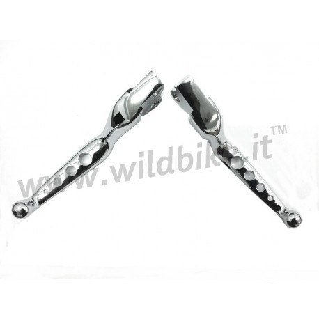 LEVIERS EN ALUMINIUM CHROME perforé POUR HARLEY DAVIDSON XL SPORTSTER '14-'19