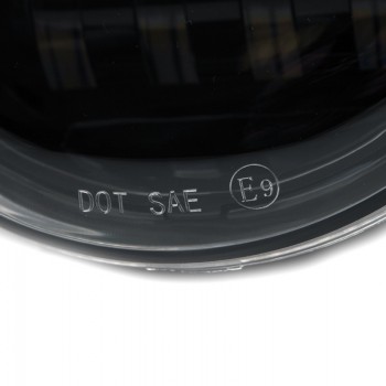 LED BLACK HEADLIGHT EU APPROVED SUPERLIGHT FOR HARLEY DAVIDSON V-ROD