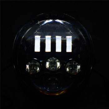 PHARES AVANT LED EU APPROUVÉ SUPERLIGHT NOIR POUR HARLEY DAVIDSON V-ROD