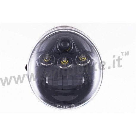 LED BLACK HEADLIGHT EU APPROVED SUPERLIGHT FOR HARLEY DAVIDSON V-ROD