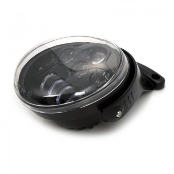 LED BLACK HEADLIGHT EU APPROVED SUPERLIGHT WITH BRACKET FOR HARLEY DAVIDSON V-ROD