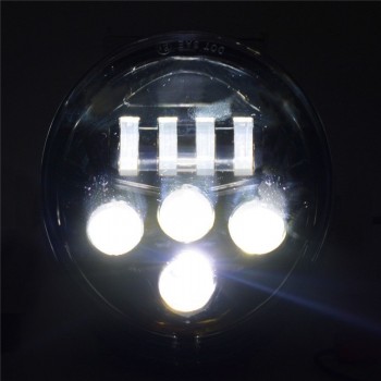 SCHEINWERFER LED FRONT EU GENEMIGHT SUPERLIGHT SCHWARZ MIT HALTERUNG HARLEY DAVIDSON V-ROD