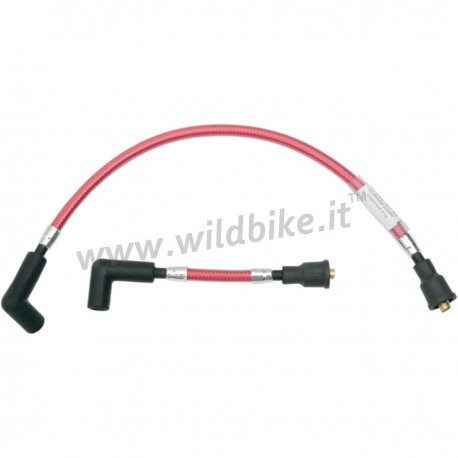ZÜNDKERZE SCHALTSEILE 8,8 MM SET ROT STAHL für HARLEY DAVIDSON XL SPORTSTER '07-'19
