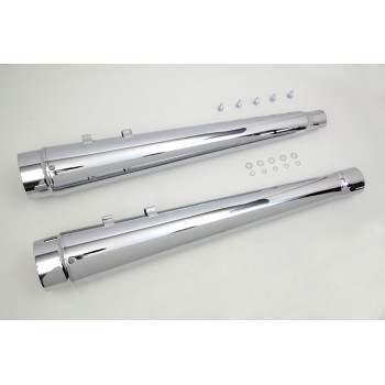 POTS SILENCIEUX D'ECHAPPEMENTS SLIP-ON MEGAPHONE CHROME POUR HARLEY DAVIDSON FLH/FLT TOURING M-EIGHT '18-'19