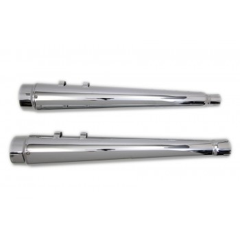 AUSPUFFANLAGEN SLIP-ON MEGAPHONE CHROM für HARLEY DAVIDSON FLH/FLT TOURING M-EIGHT  17-24
