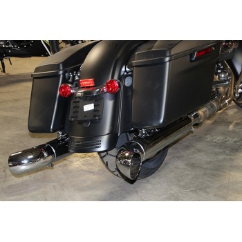 POTS SILENCIEUX D'ECHAPPEMENTS SLIP-ON 4" TURN OUT CHROME HARLEY DAVIDSON FLH FLT TOURING 2017-2024