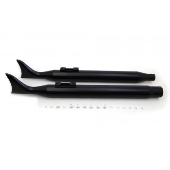 EXHAUSTS MUFFLER  SLIP-ON 3" FISHTAIL BLACK FOR HARLEY DAVIDSON FLH/FLT TOURING M-EIGHT '18-'19