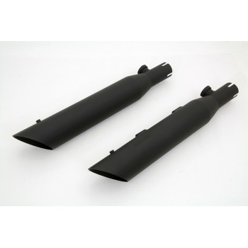 EXHAUSTS MUFFLERS WYATT GATLING® SLIP-ON SLASH CUT BLACK FOR HARLEY DAVIDSON XL SPORTSTER '04-'13