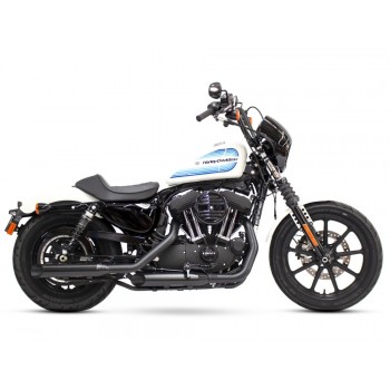 POT D'ECHAPPEMENTS WYATT GATLING® SLIP-ON SLASH CUT NOIR POUR HARLEY DAVIDSON XL SPORTSTER 2004-2013