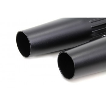TERMINALI SCARICHI MARMITTE WYATT GATLING® UNIVERSALI TAPERED SCANALATI NERI PER MOTO CUSTOM