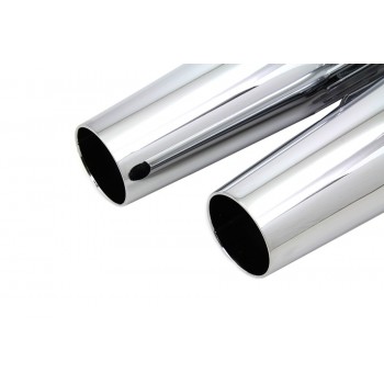 TERMINALI SCARICHI MARMITTE WYATT GATLING® UNIVERSALI TAPERED SCANALATI CROMATI PER MOTO CUSTOM