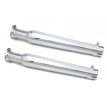 UNIVERSAL AUSPUFFANLAGEN WYATT GATLING® TRUMPET FLAPPER VERCROMT FÜR CUSTOM MOTORRADER