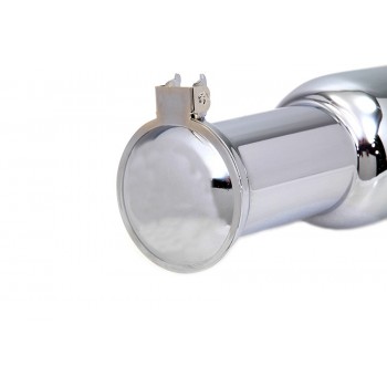 POTS ECHAPPEMENTS UNIVERSEL WYATT GATLING® TRUMPET FLAPPER CHROME POUR MOTO CUSTOM