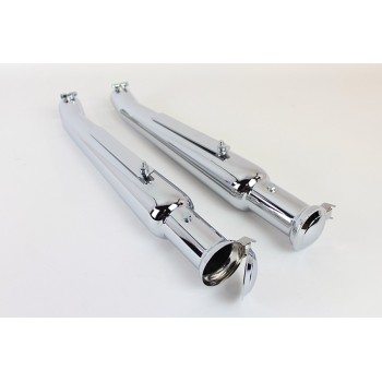 UNIVERSAL MUFFLERS EXHAUSTS WYATT GATLING® TRUMPET UPSWEEP CHROME FOR CUSTOM MOTORCYCLE