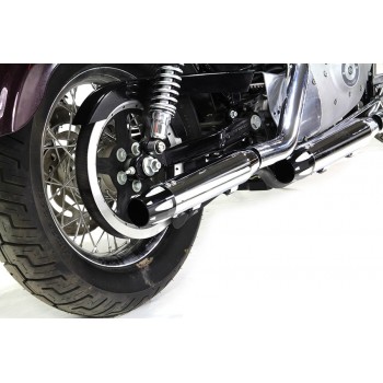 MUFFLERS EXHAUSTS  3" SLIP-ON WYATT GATLING® REVOLVER CHROME FOR HARLEY DAVIDSON XL SPORTSTER '14-'19