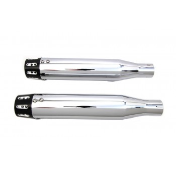 MUFFLERS EXHAUSTS  3" SLIP-ON WYATT GATLING® REVOLVER SLOTTED CHROME FOR HARLEY DAVIDSON XL SPORTSTER '14-'19