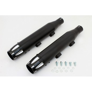 SILENCIEUX D'ECHAPPEMENT 3" SLIP-ON WYATT GATLING® REVOLVER NOIRES POUR HARLEY DAVIDSON XL SPORTSTER '14-'19