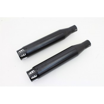 BLACK MUFFLERS EXHAUSTS  3" SLIP-ON WYATT GATLING® REVOLVER SLOTTED FOR HARLEY DAVIDSON XL SPORTSTER '14-'19