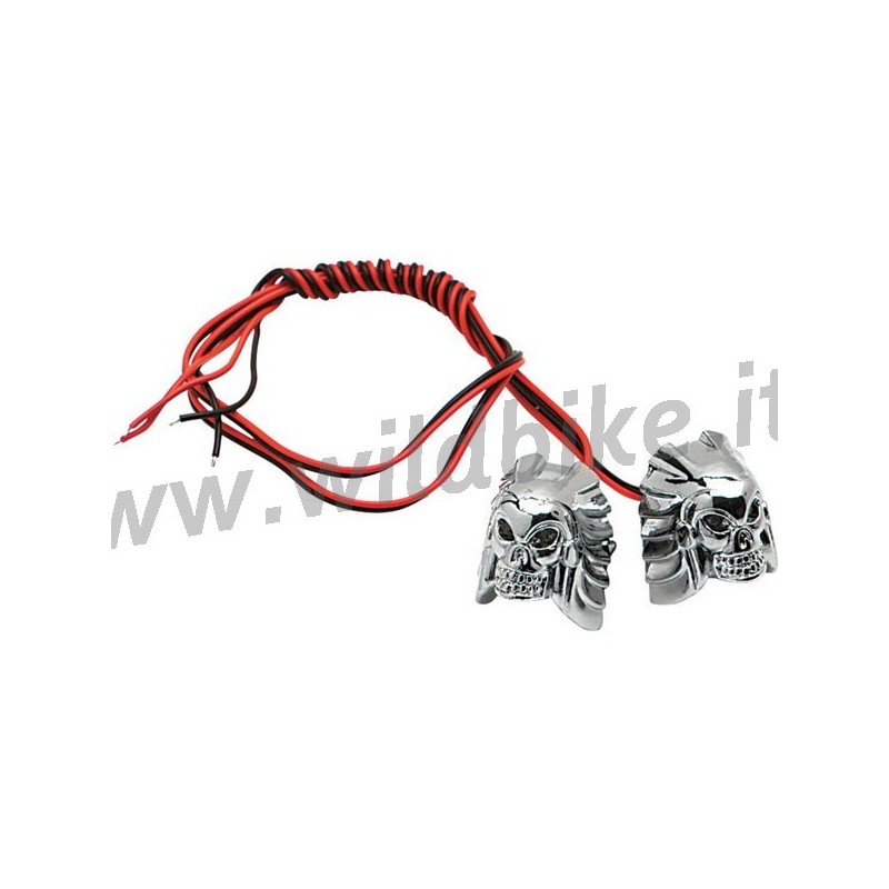 DADI PERNI PORTATARGA TESCHIO A LED BLU MOTO CUSTOM E HARLEY