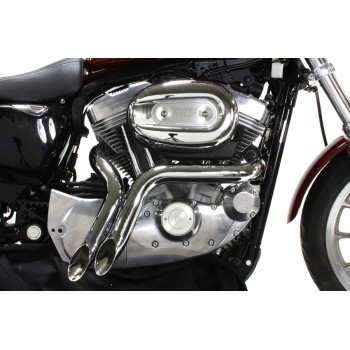 POT D'ÉCHAPPEMENT WYATT GATLING® DRAG PIPES COURT COURBÉ 1-3/4" CHROME HARLEY DAVIDSON XL SPORTSTER '07-'13