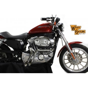 EXHAUSTS SYSTEM WYATT GATLING® DRAG PIPES SHORT CURVED 1-3/4" CHROME HARLEY DAVIDSON XL SPORTSTER '07-'13