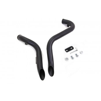 EXHAUSTS SYSTEM WYATT GATLING® DRAG PIPES SHORT CURVED 1-3/4" CHROME HARLEY DAVIDSON XL SPORTSTER '07-'13