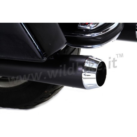 SILENCIEUX POTS D'ECHAPPEMENTS WYATT GATLING® SLIP-ON 3.5" MEGAPHONE NOIRES HARLEY DAVIDSON FLH/FLT TOURING '95-'16