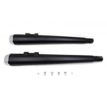 SILENCIEUX POTS D'ECHAPPEMENTS WYATT GATLING® SLIP-ON 3.5" MEGAPHONE NOIRES HARLEY DAVIDSON FLH/FLT TOURING '95-'16