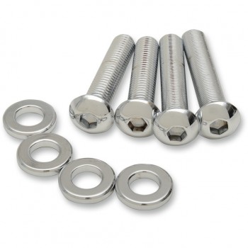 KIT DE MONTAGE DE BOULON CHOC AMORTISSEURS ARRIERE CHROME POUR HARLEY DAVIDSON XL SPORTSTER '04-'19