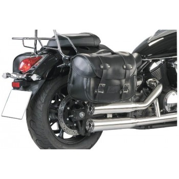 BORSE LATERALI IN PELLE BIG EAGLE CLASSIC SGANCIO RAPIDO MOTO CUSTOM E HARLEY DAVIDSON