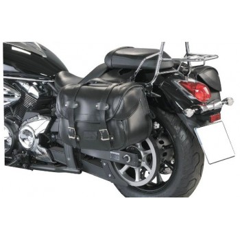 BORSE LATERALI IN PELLE BIG EAGLE CLASSIC SGANCIO RAPIDO MOTO CUSTOM E HARLEY DAVIDSON