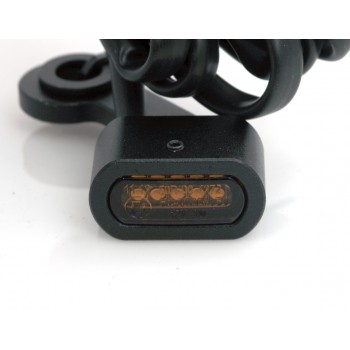 MINI BLINKER SCHWARZ DRAG LED BERNSTEIN EU-ZULASSUNG FUER LENKER FÜR HARLEY DAVIDSON FXS/FLS SOFTAIL '15-'17